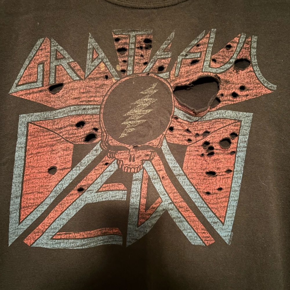 RARE Grateful Dead Men's Charcoal Grey Graphic Tee - Picture 2 of 4